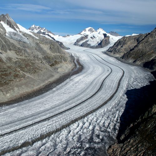 Glacier d’Aletsch vu depuis le sommet de l’Eggishorn