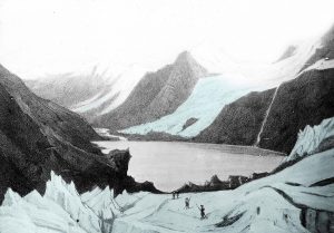 Sur le barrage glaciaire de l'Allalin en 1859