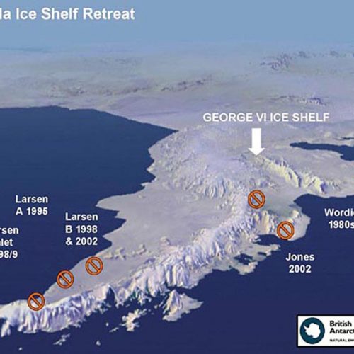 perte de volume au niveau de la péninsule Antarctique