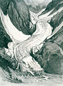 Lithographie, le glacier dragon
