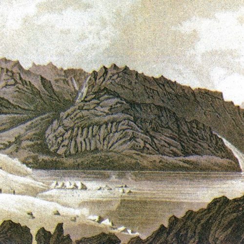 Le lac de Mauvoisin et glacier du Giétroz en 1818