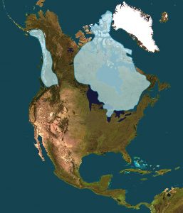 La calotte glaciaire Laurentide il y a 12 000 ans
