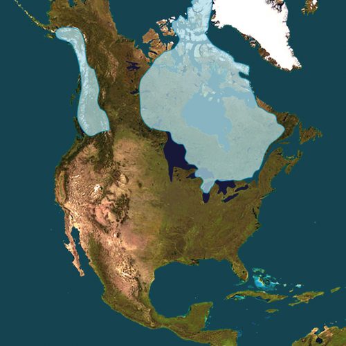 La calotte glaciaire Laurentide il y a 12 000 ans