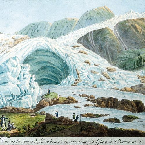 La grotte du glacier des Bois et la source à l'Arveyron