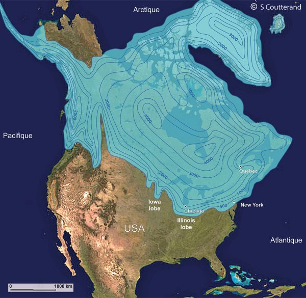 Calotte glaciaire de la Laurentide au LGM