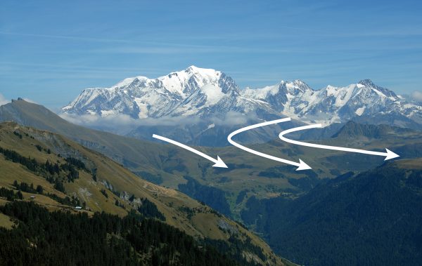 Diffluence du glacier de Tré-la-Tête par le col Joly