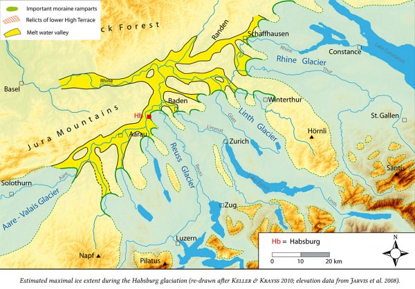 "Habsburg glaciation" (350 000 BP), MIS 10