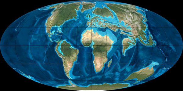 La Terre à l'Eocène il y a 50 millions d'années