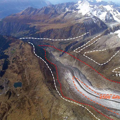 Variations du volume du glacier d’Aletsch depuis 12 000 ans