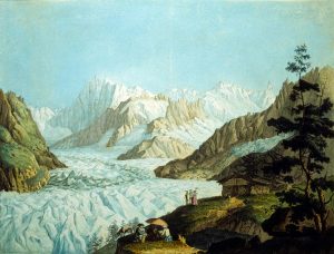 La Mer de Glace par Hackert (1781)