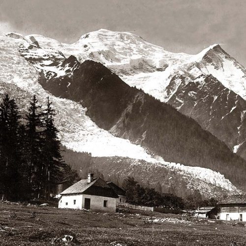 Les Pélerins et glacier des Bossons 1885